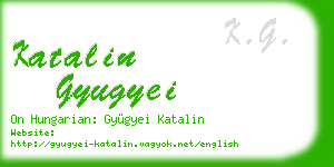 katalin gyugyei business card