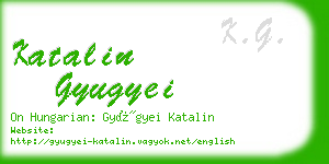 katalin gyugyei business card